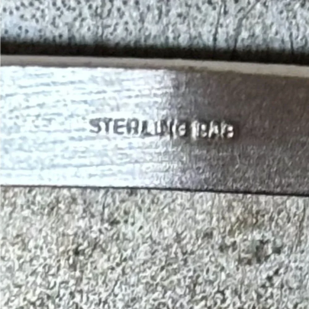Trafalgar Sterling Silver Glove Leather Belt Size 34 in Black